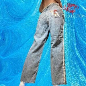 Pacsun Mushroom Upcycled Hand Painted Jeans